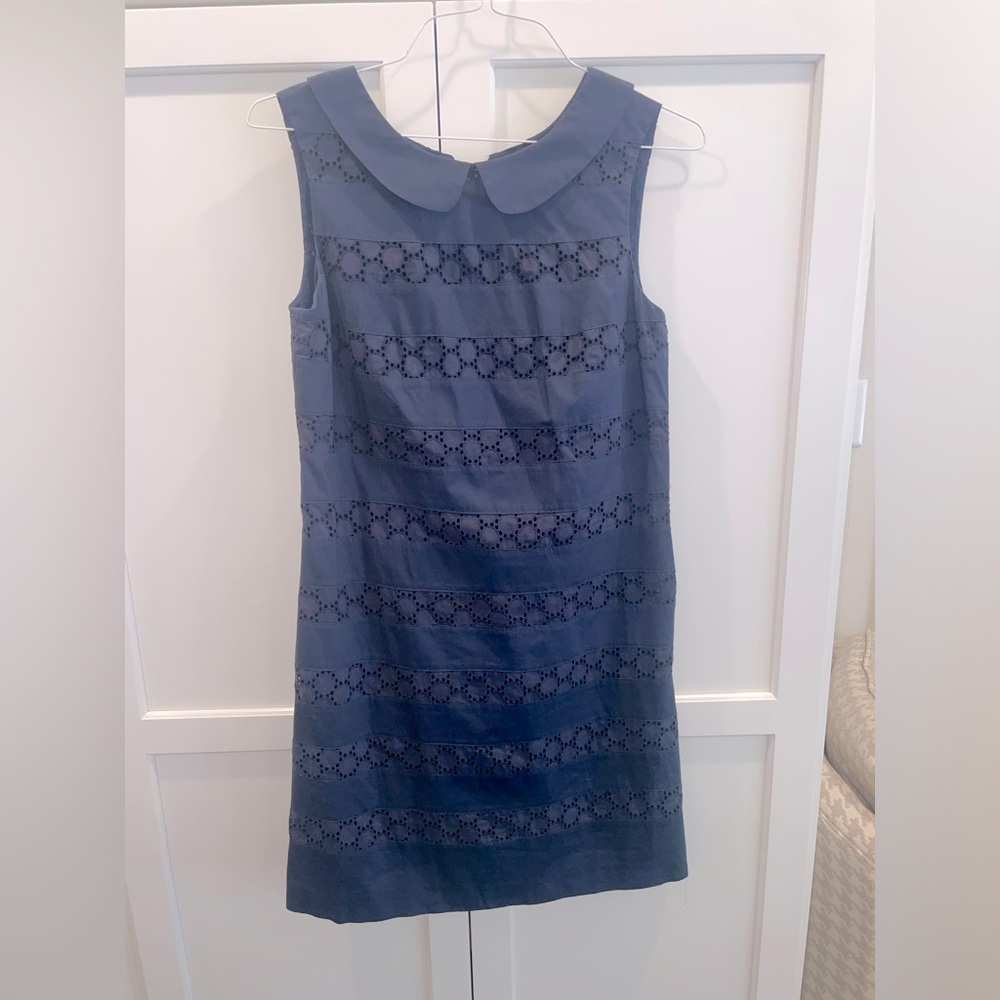 Boden Navy Eyelet Shift Dress - Women’s US Size 10R